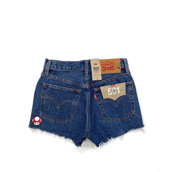 Levis Mario Bros Denim Shorts - Picture 3 of 5